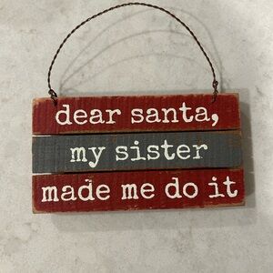 Rustic wooden ornament